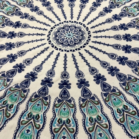 Vagabond Circular 100% Cotton Mosaic Kaleidoscope Print Beach Towel - Picture 4 of 8